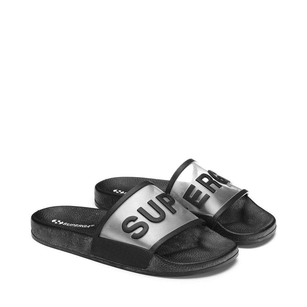 Superga 1908 Slides Black Slides - Men's Shoes USA | US1683742